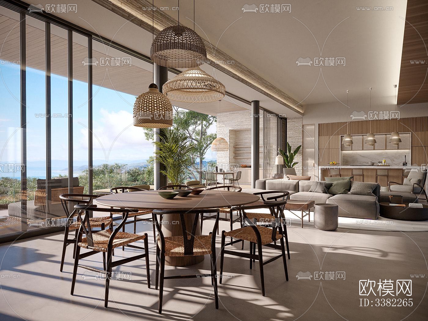 现代别墅效果图下载（渲染图3）