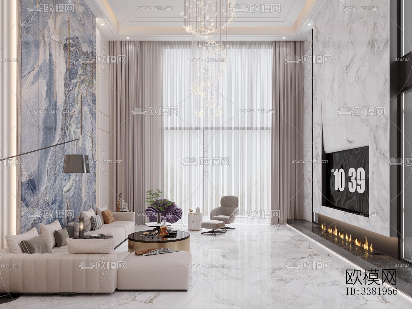 现代别墅效果图下载（渲染图1）