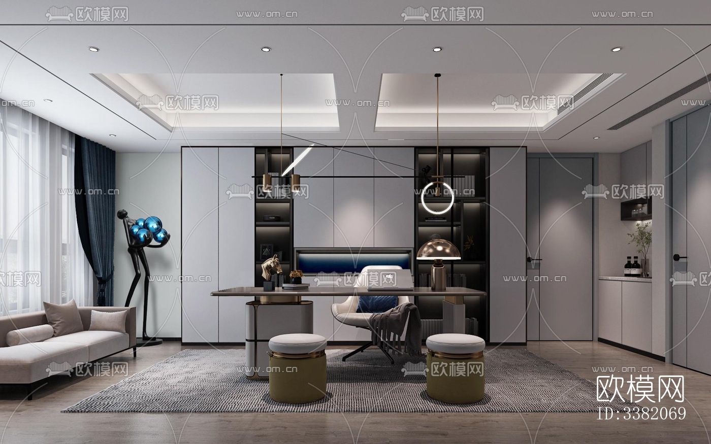 现代别墅效果图下载（渲染图5）