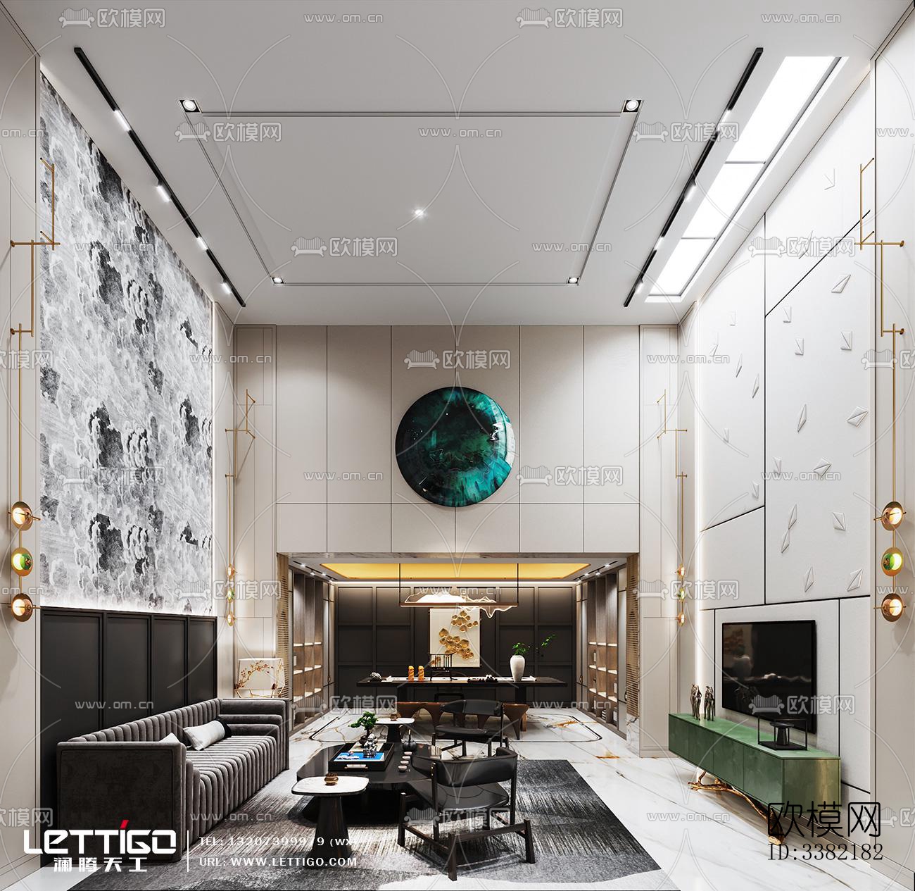 现代别墅效果图下载（渲染图3）