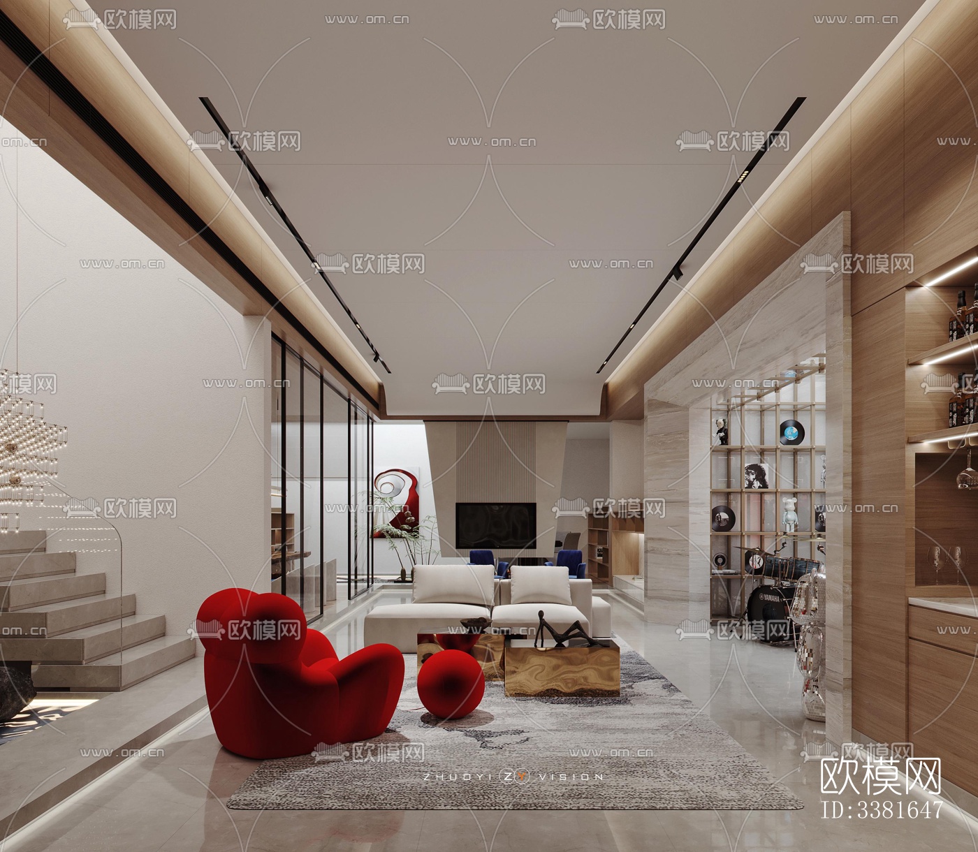 现代别墅效果图下载（渲染图7）