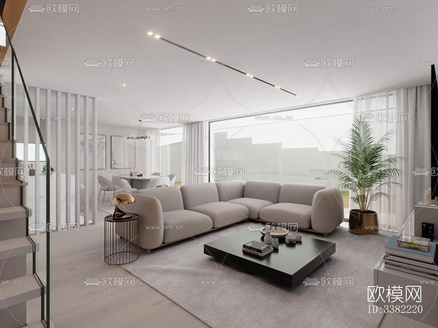 现代别墅效果图下载（渲染图7）