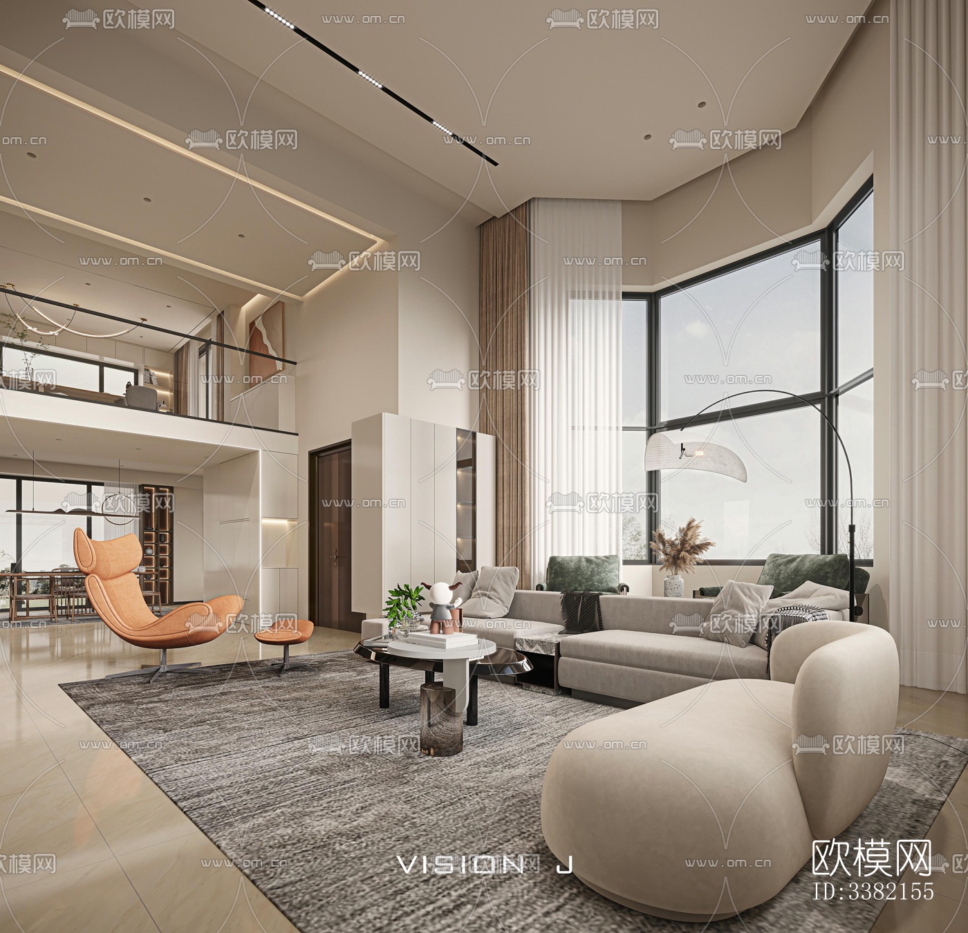 现代别墅效果图下载（渲染图3）