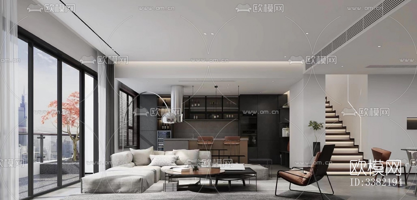 现代别墅效果图下载（渲染图4）