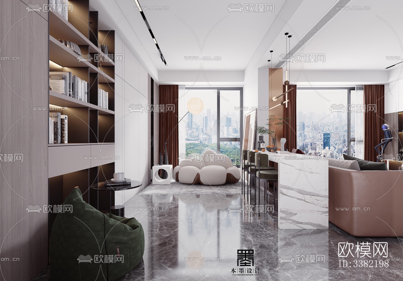 现代别墅效果图下载（渲染图4）