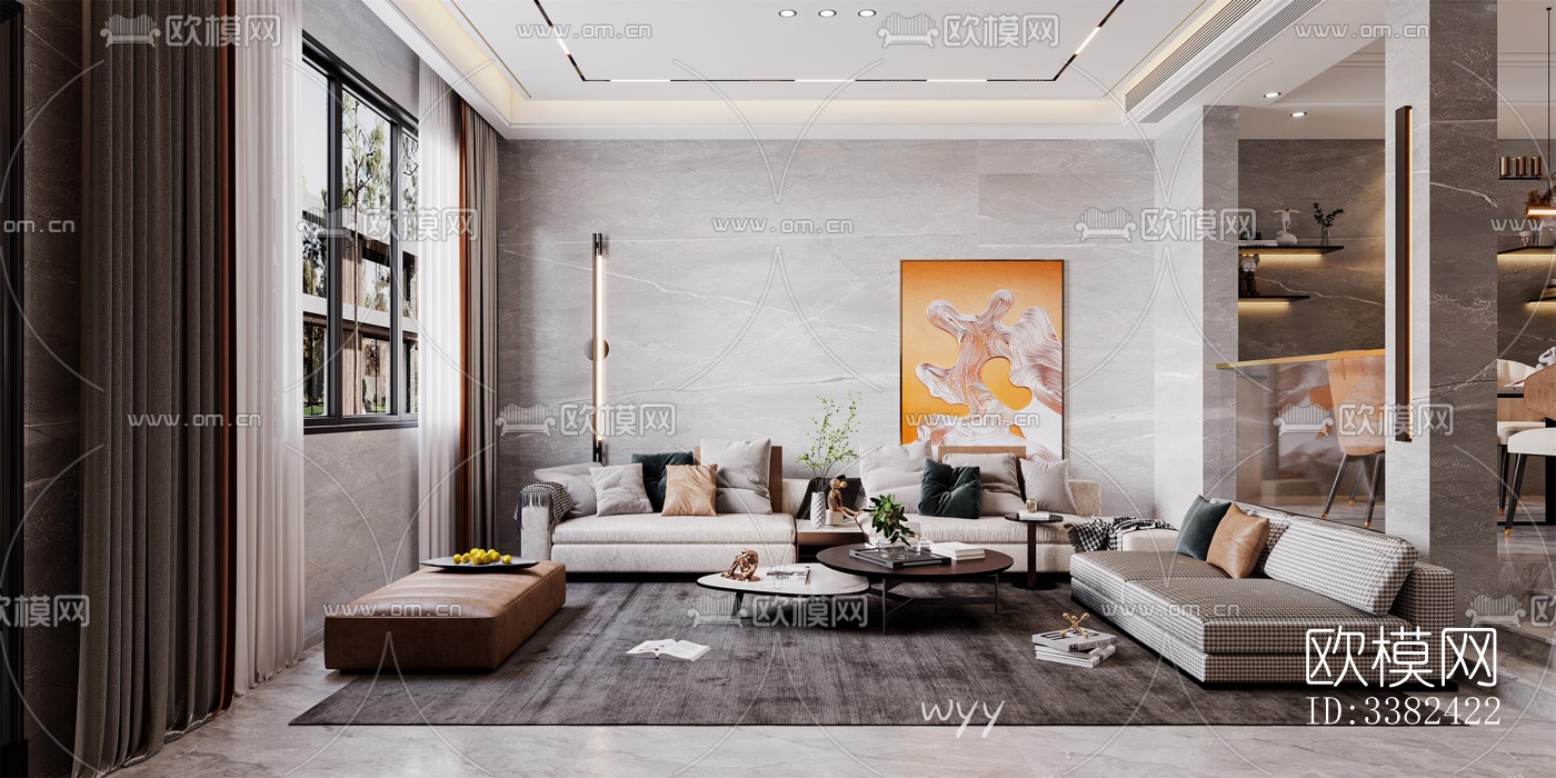 现代别墅效果图下载（渲染图1）