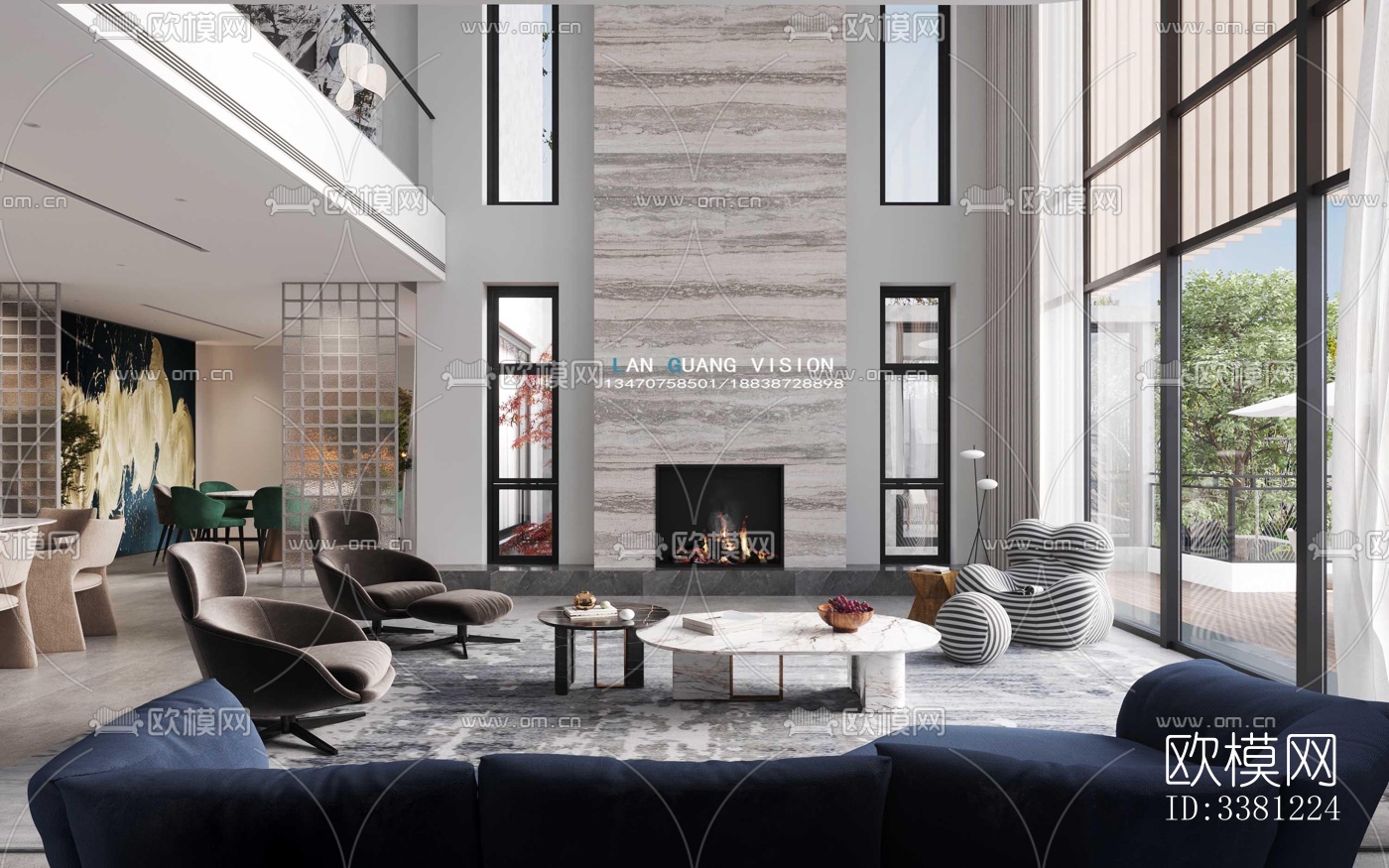 现代别墅效果图下载（渲染图1）