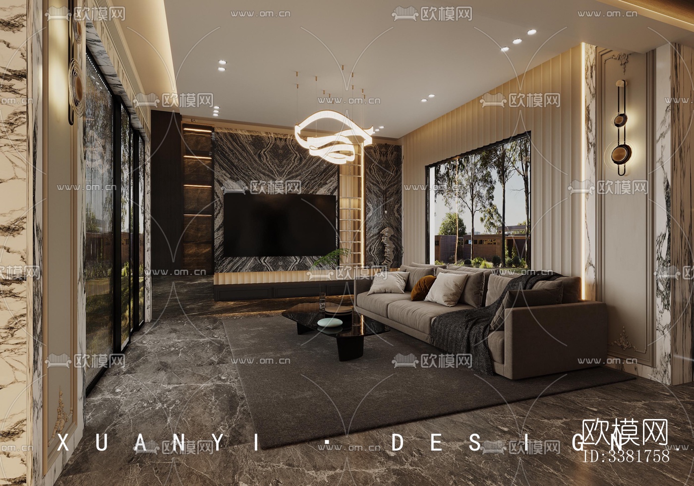 现代别墅效果图下载（渲染图1）