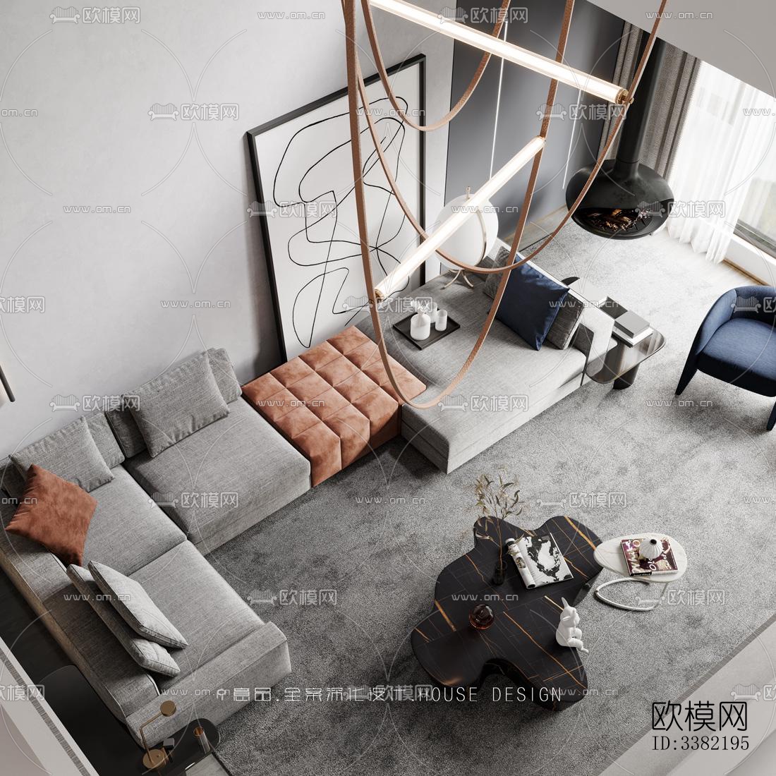 现代别墅效果图下载（渲染图1）