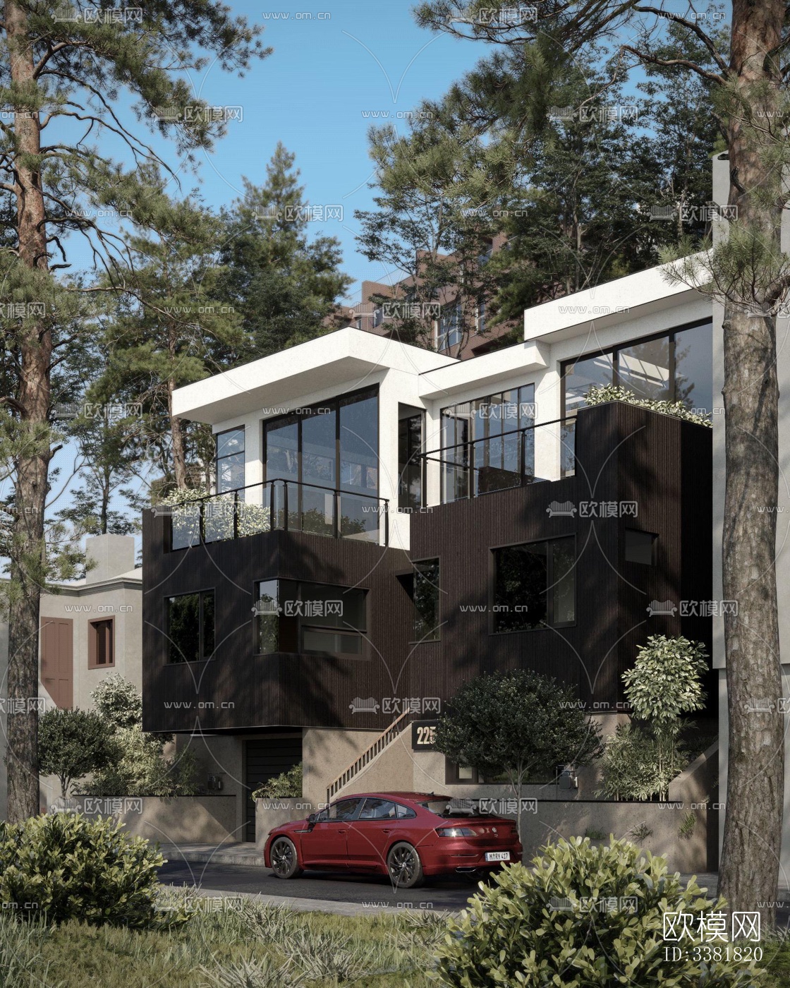 现代别墅效果图下载（渲染图16）