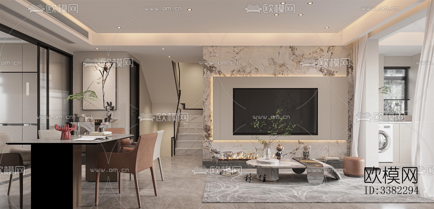 现代别墅效果图下载（渲染图1）