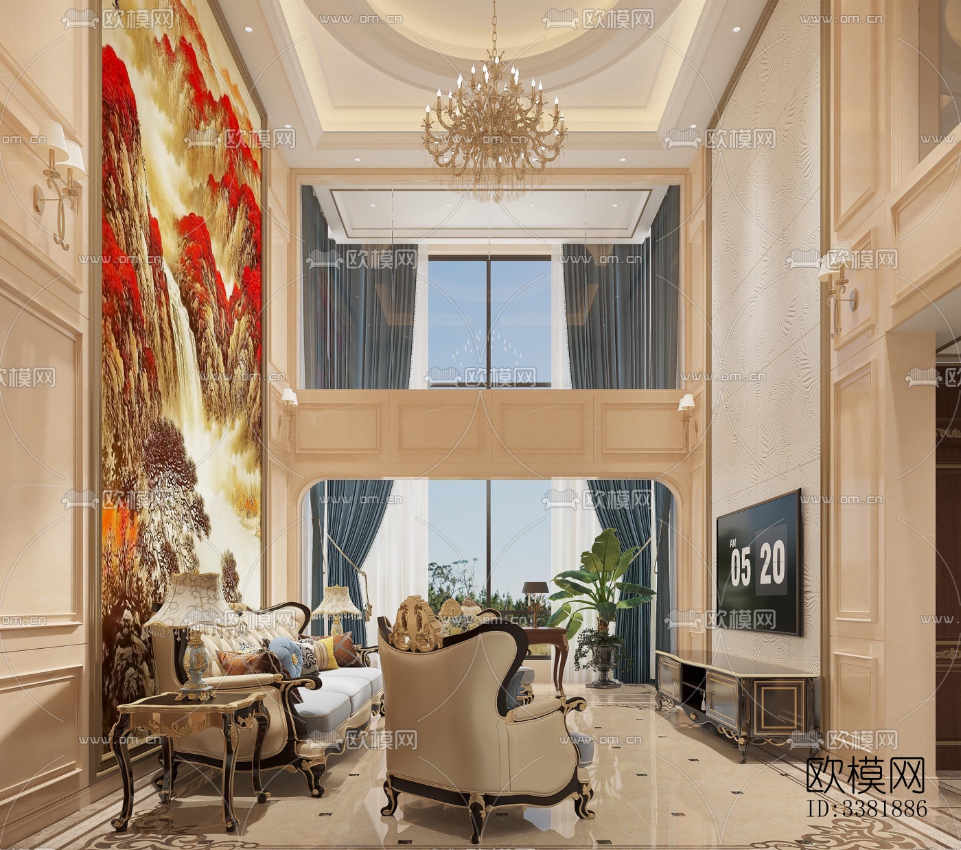 现代别墅效果图下载（渲染图2）