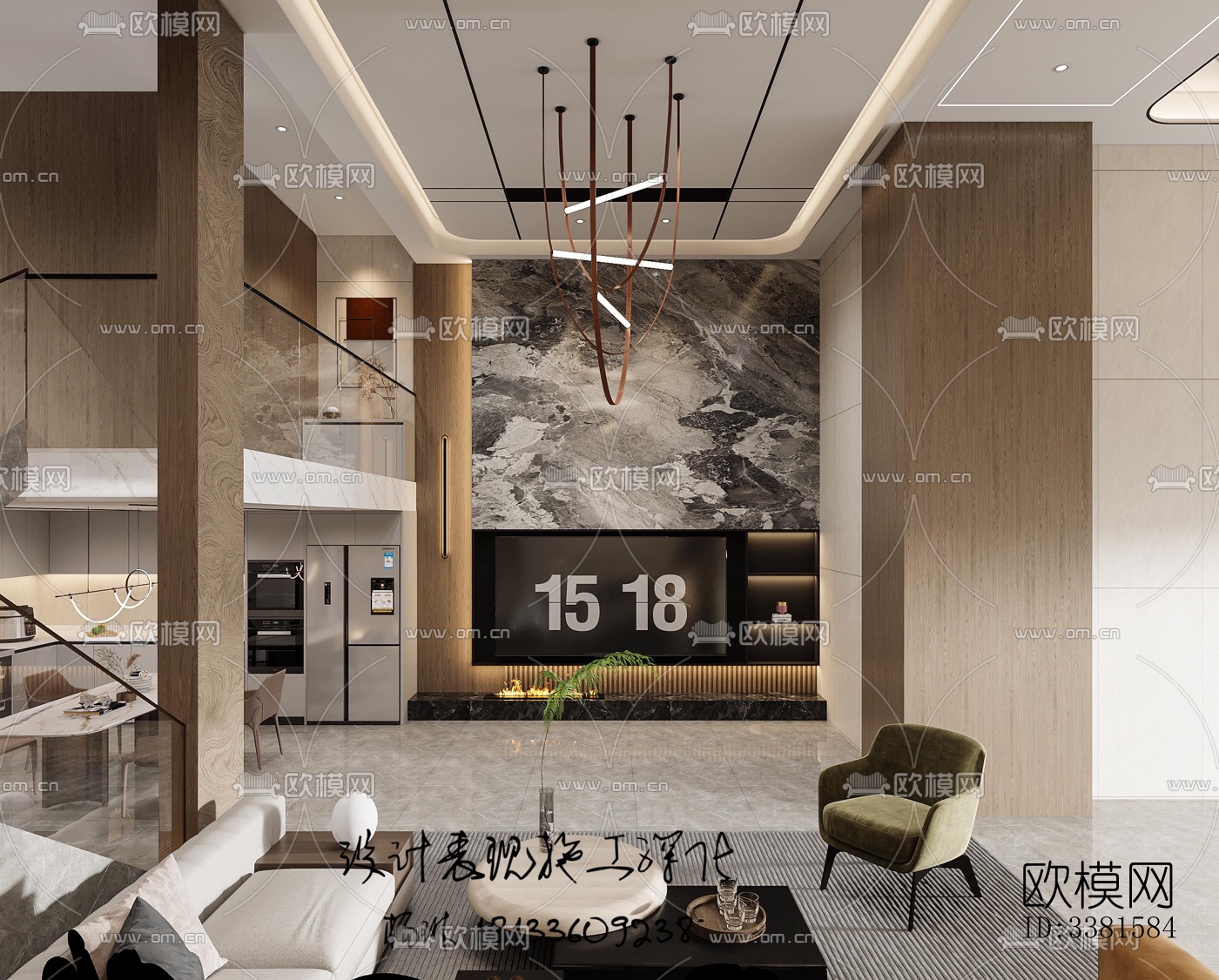 现代别墅效果图下载（渲染图1）