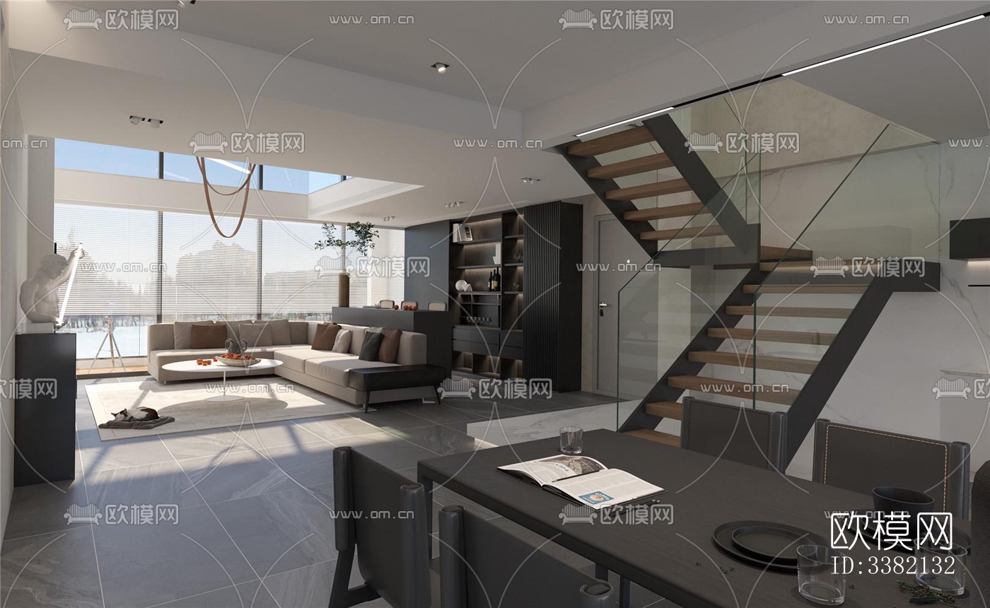 现代别墅效果图下载（渲染图4）