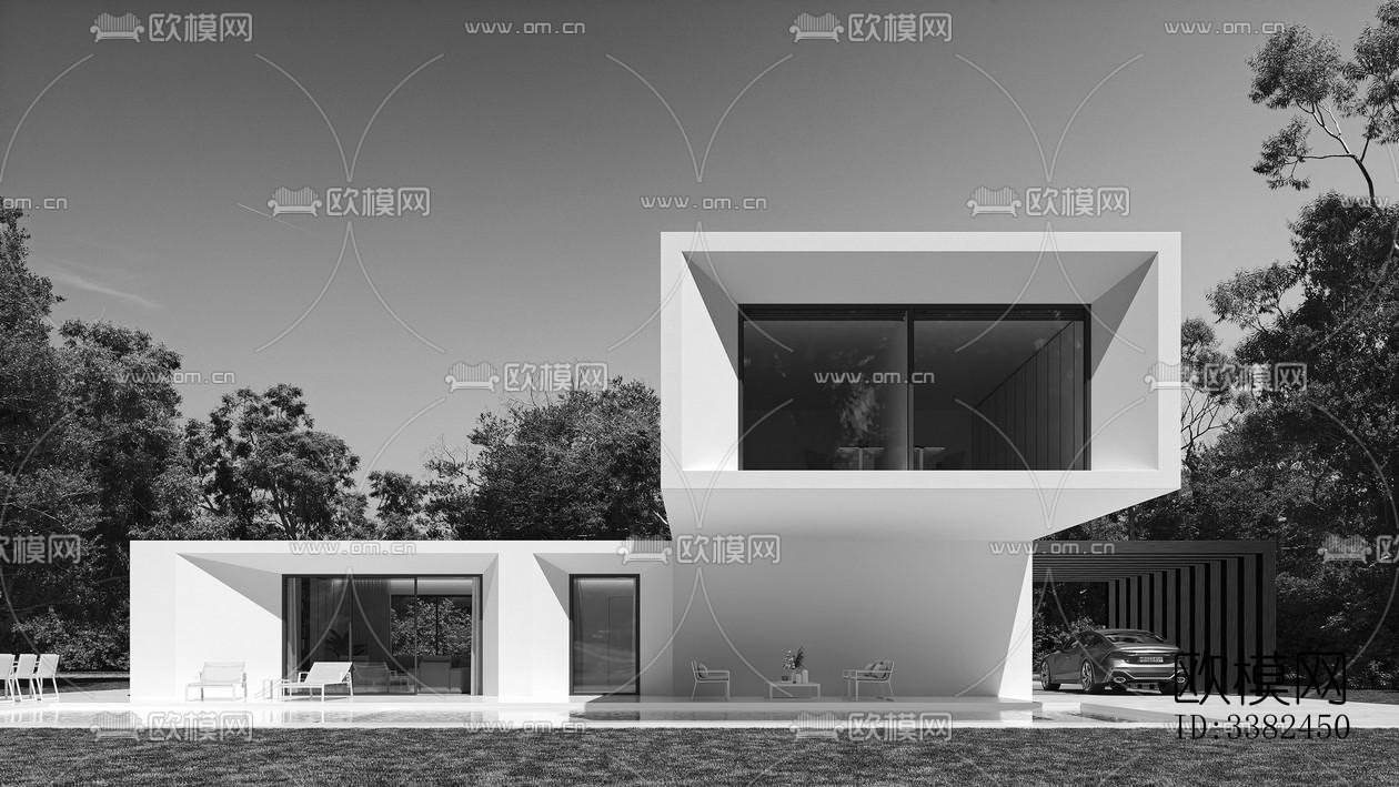 现代别墅效果图下载（渲染图5）
