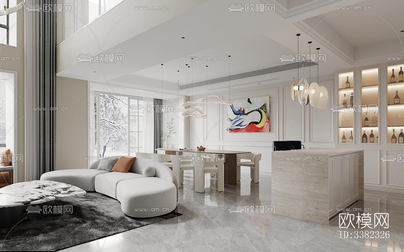 现代别墅效果图下载（渲染图1）