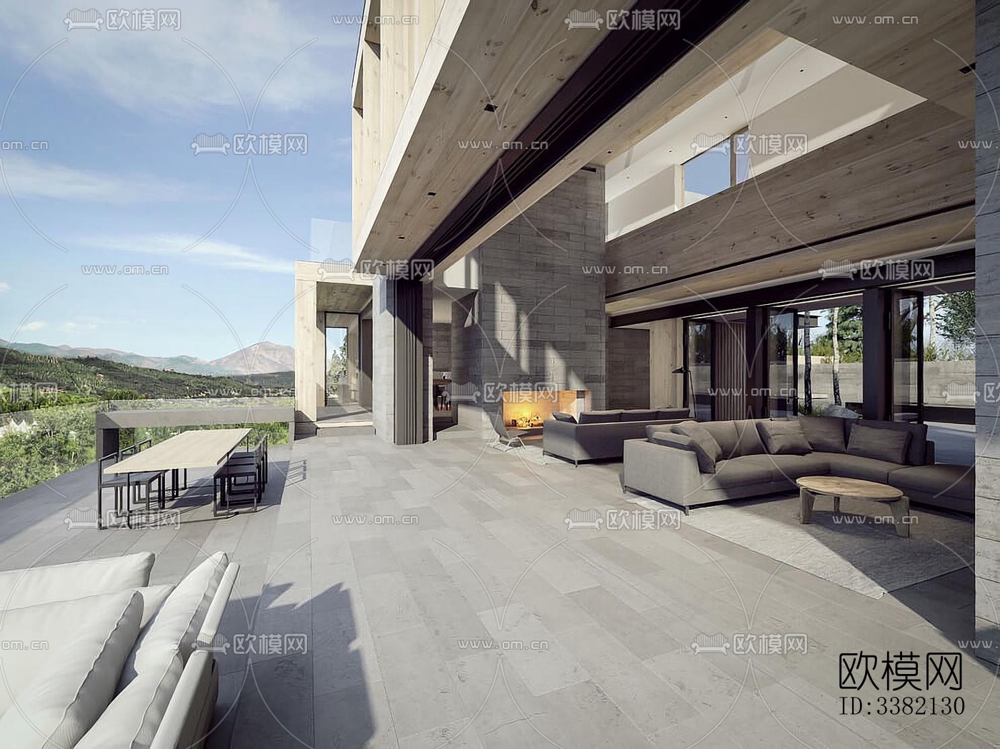 现代别墅效果图下载（渲染图2）