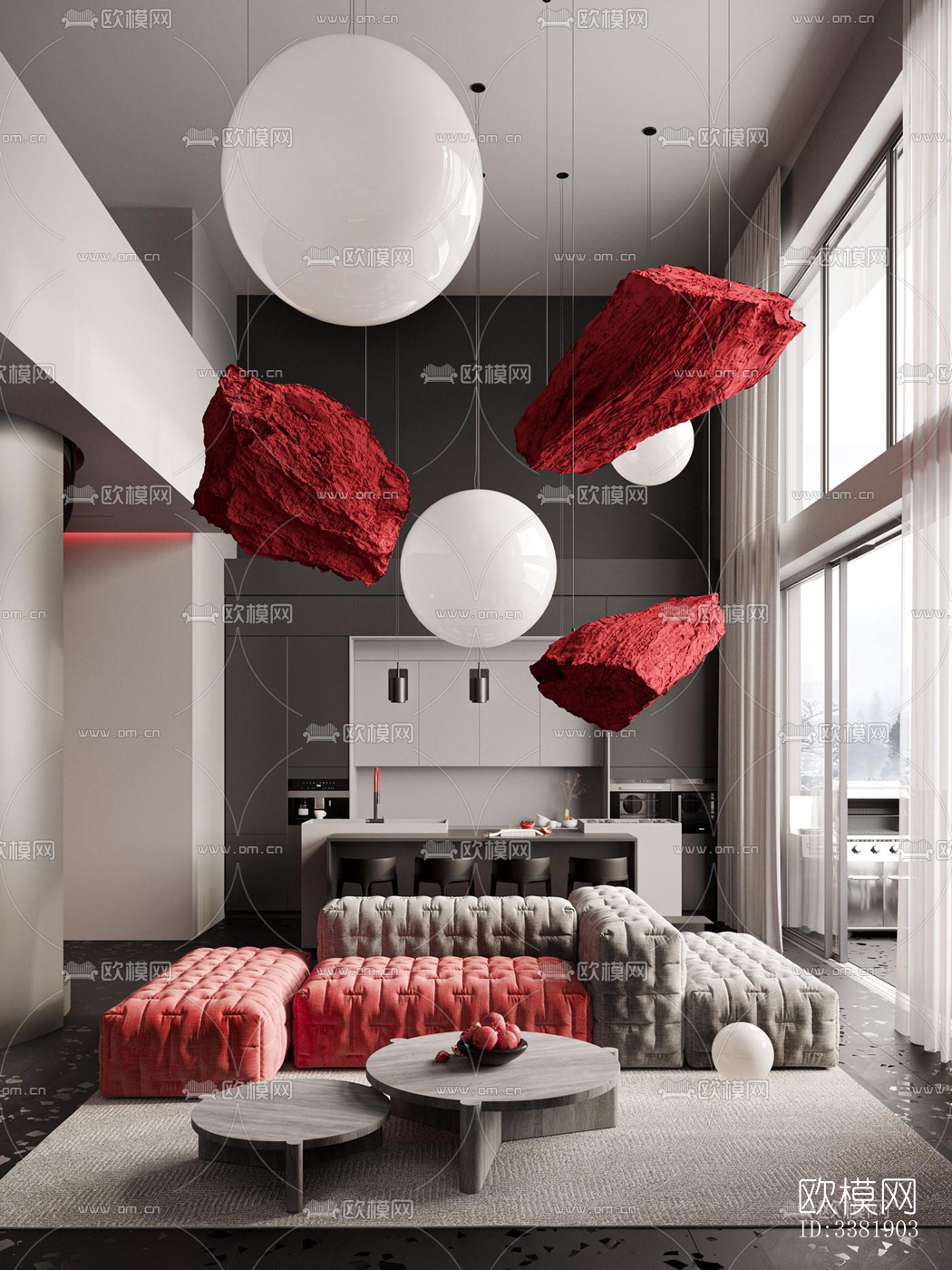 现代别墅效果图下载（渲染图7）