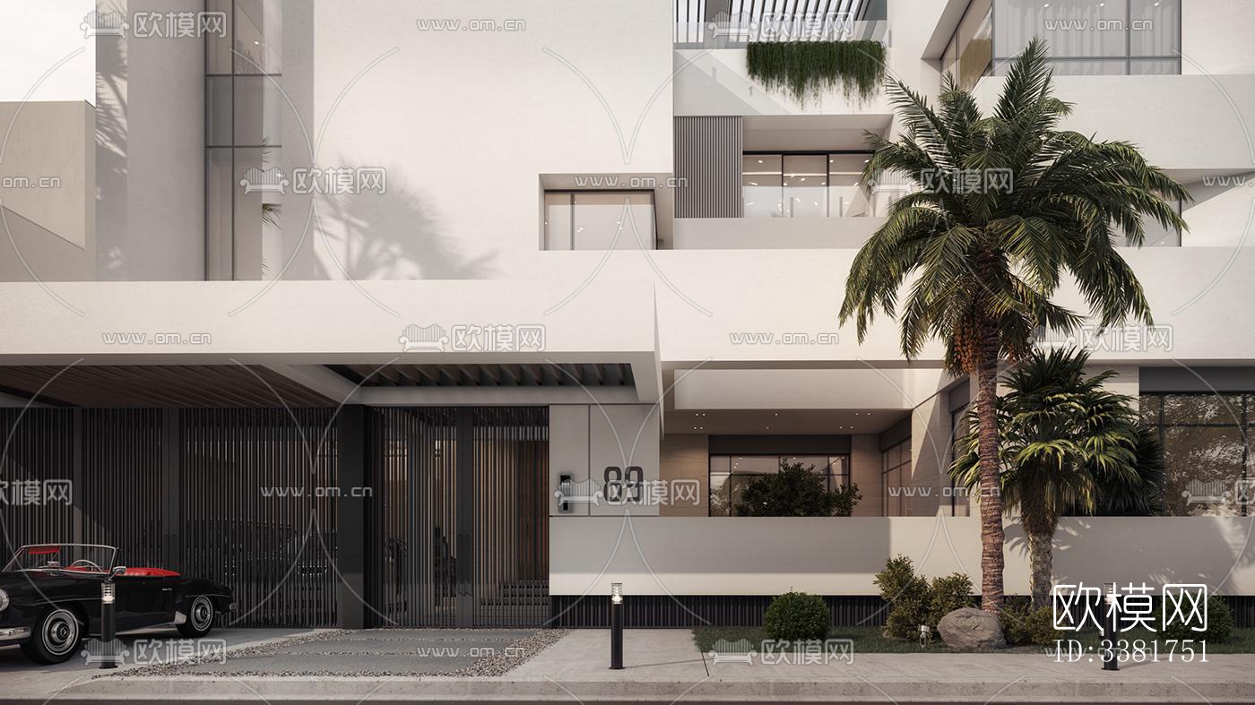 现代别墅效果图下载（渲染图4）