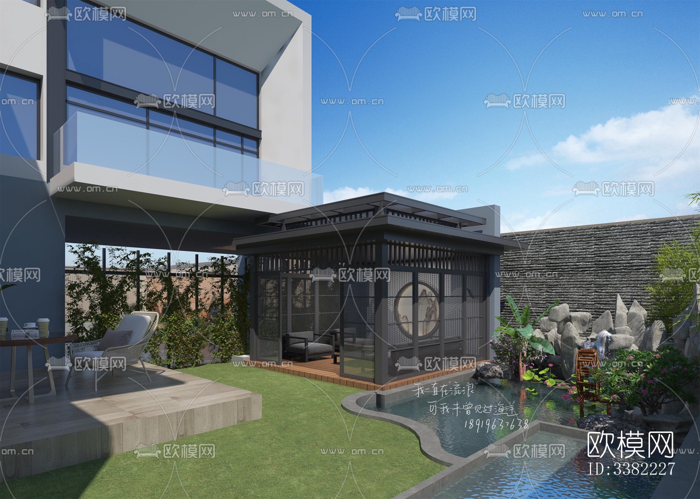 现代别墅效果图下载（渲染图4）