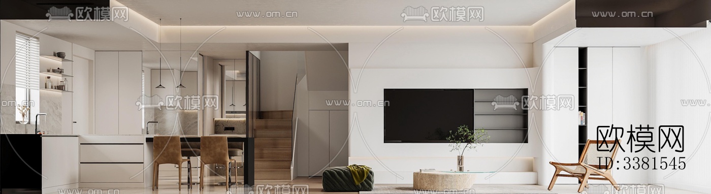 现代别墅效果图下载（渲染图1）