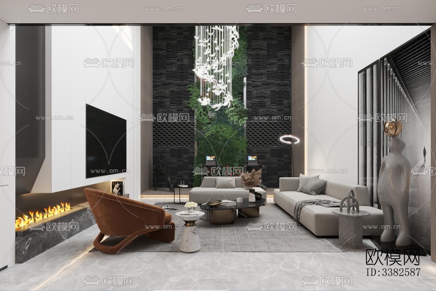 现代别墅效果图下载（渲染图4）