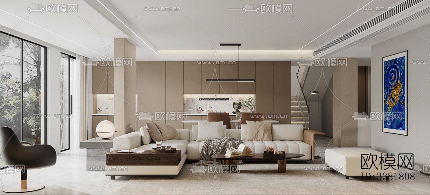 现代别墅效果图下载（渲染图12）