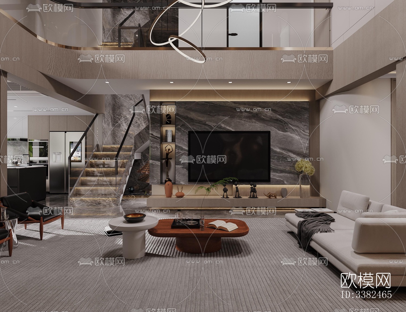 现代别墅效果图下载（渲染图1）