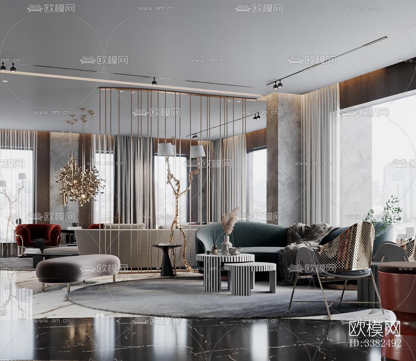 现代别墅效果图下载（渲染图1）