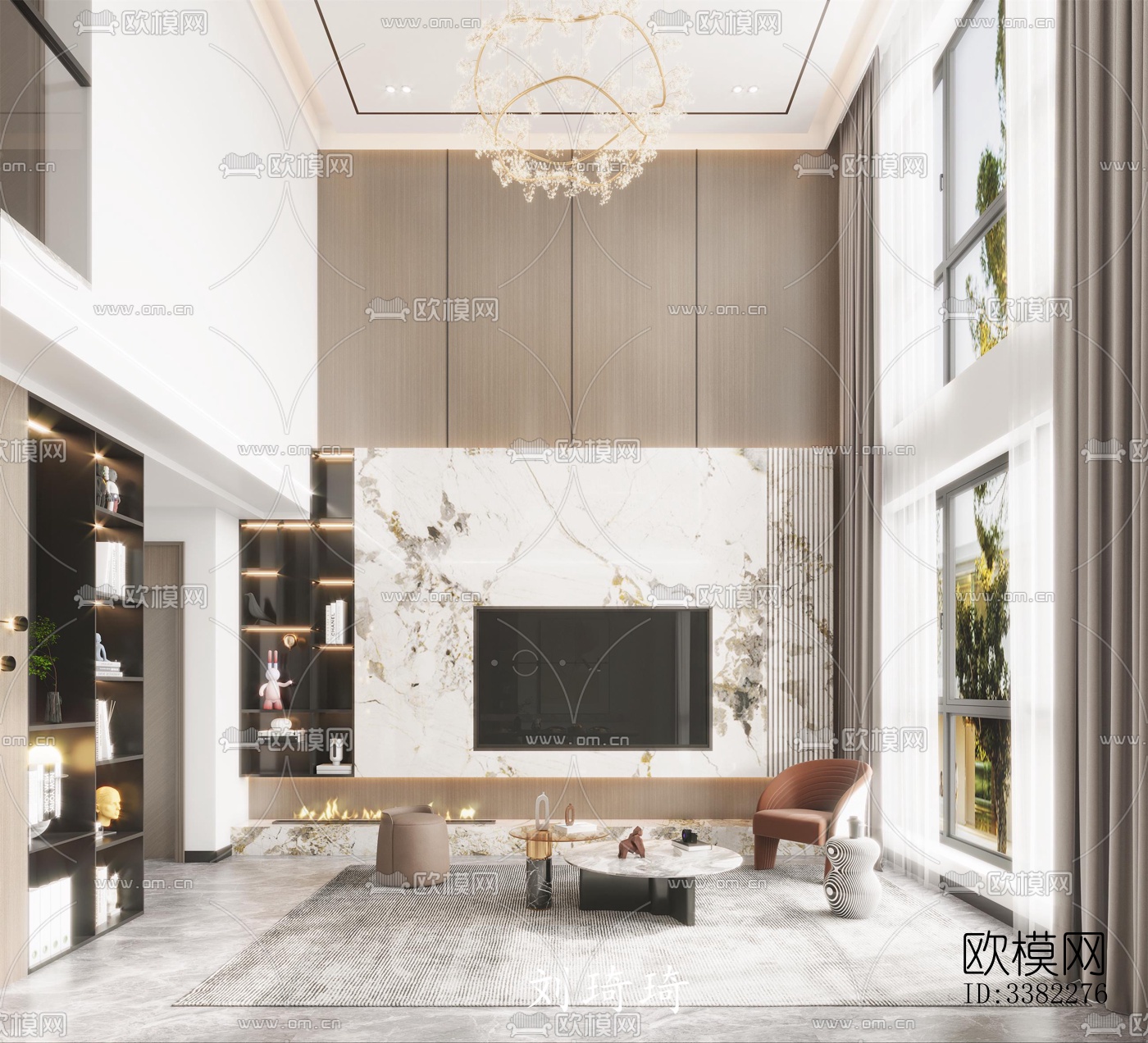 现代别墅效果图下载（渲染图2）