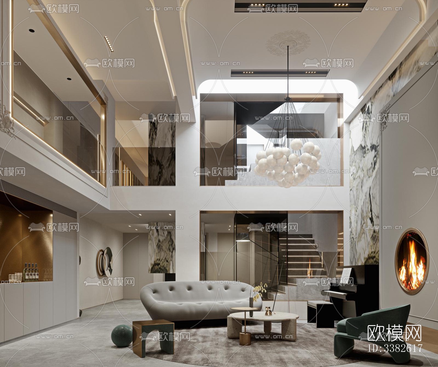 现代别墅效果图下载（渲染图11）