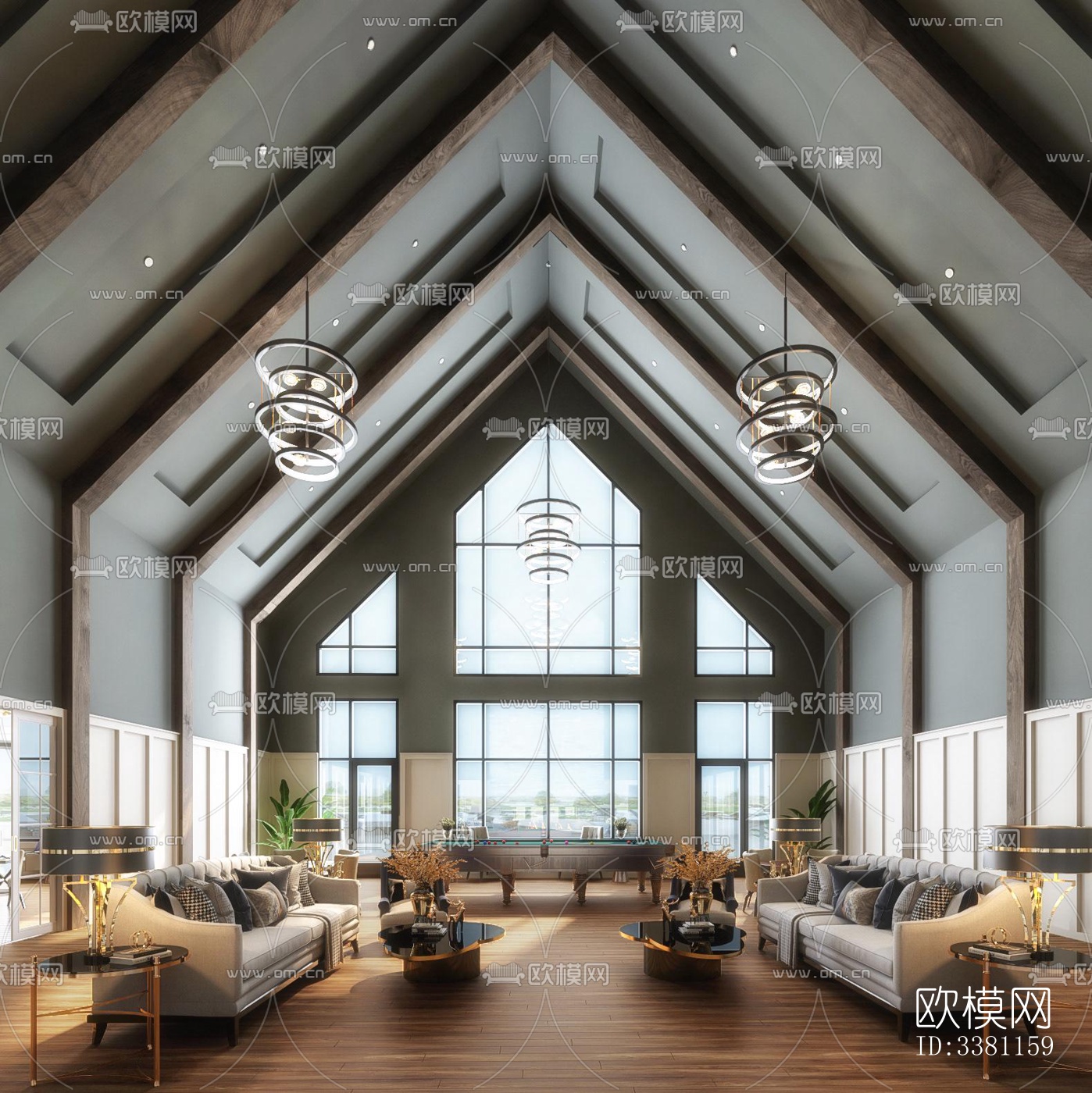 现代别墅效果图下载（渲染图1）