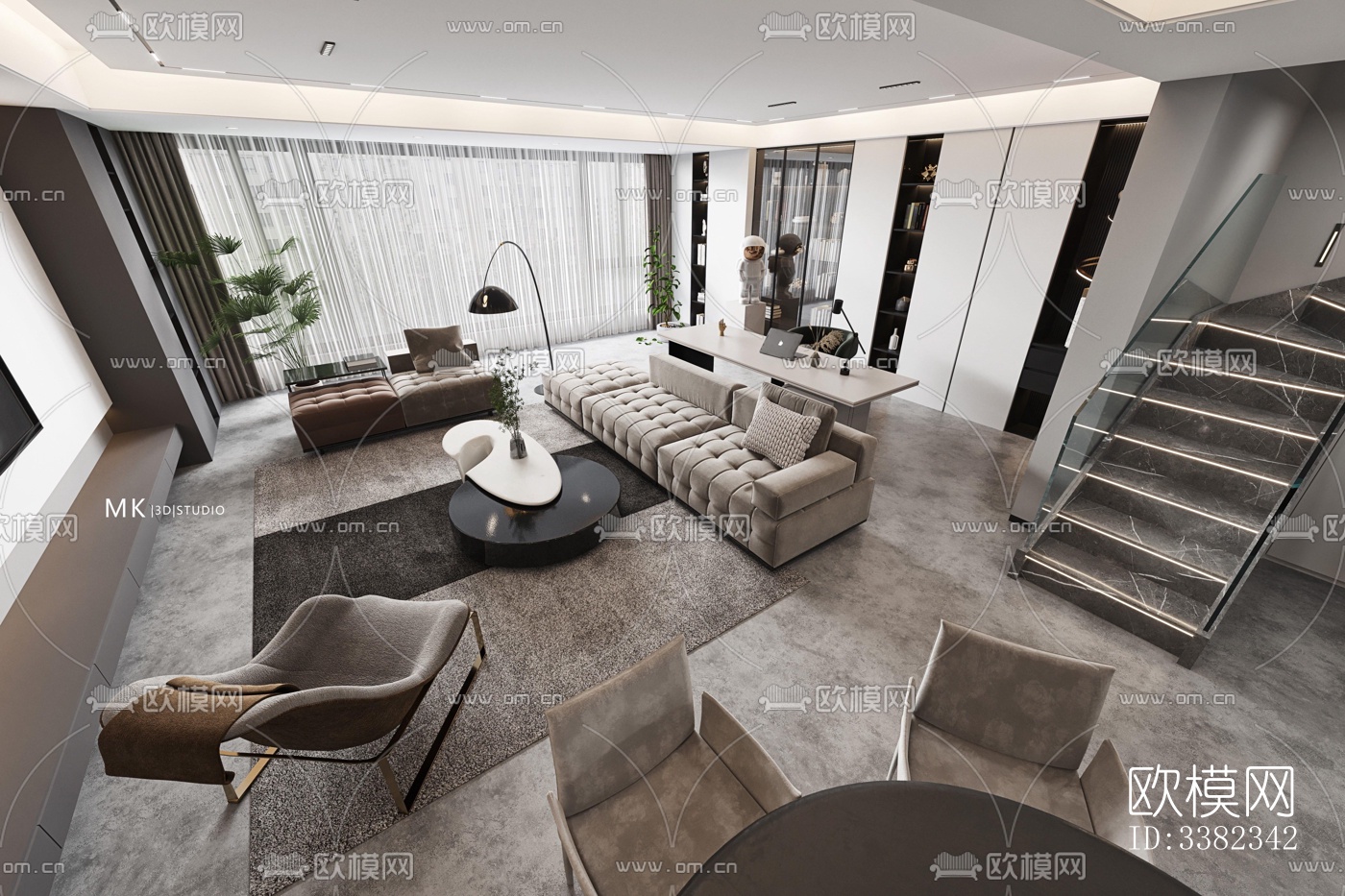 现代别墅效果图下载（渲染图2）