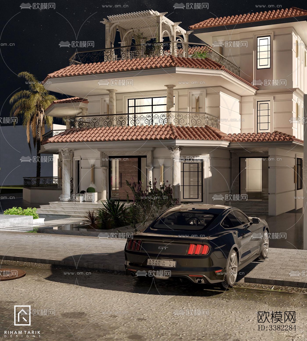 现代别墅效果图下载（渲染图7）