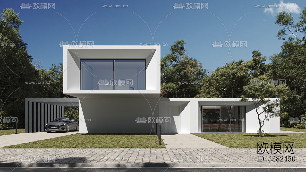 现代别墅效果图下载（渲染图15）