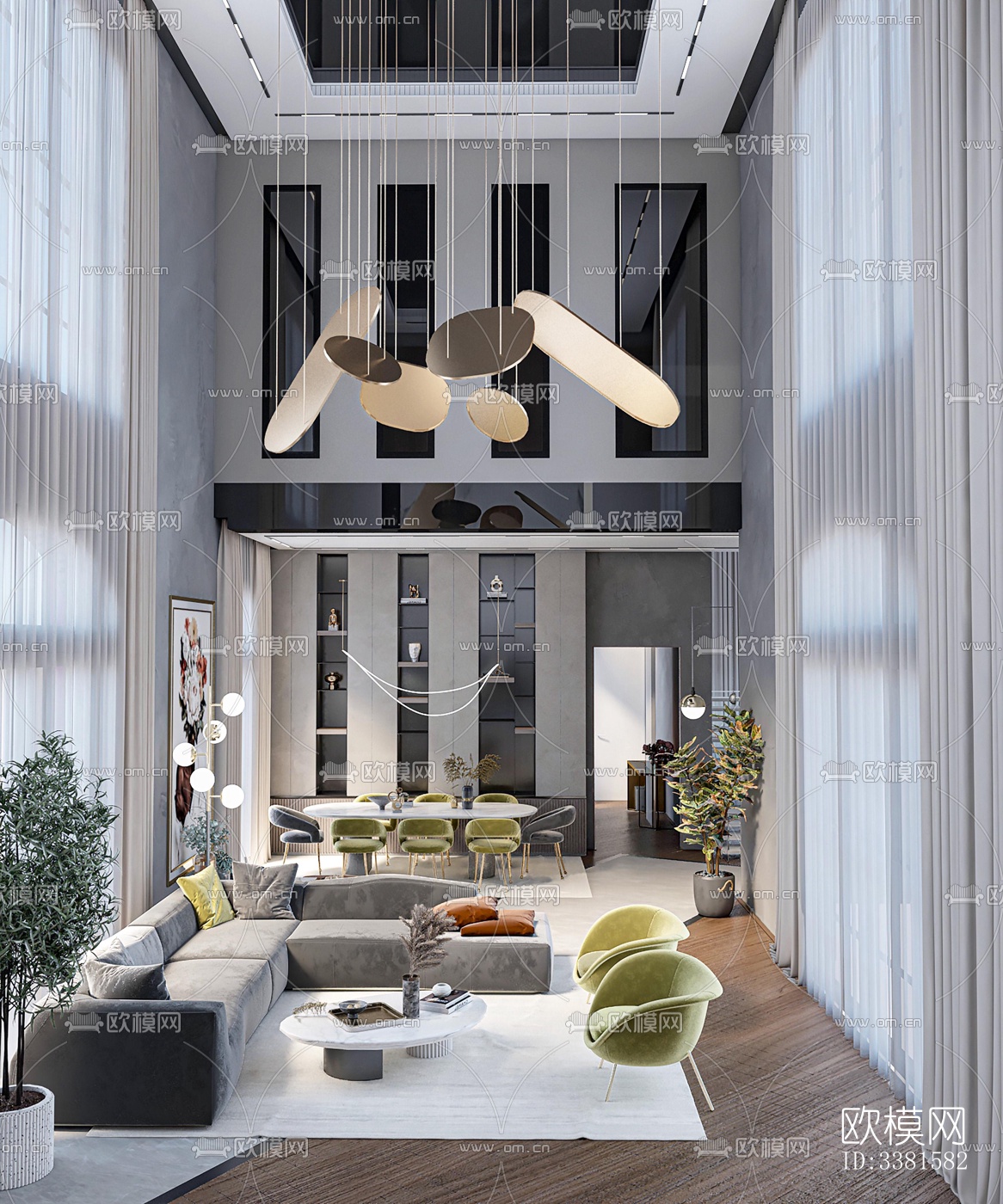 现代别墅效果图下载（渲染图1）