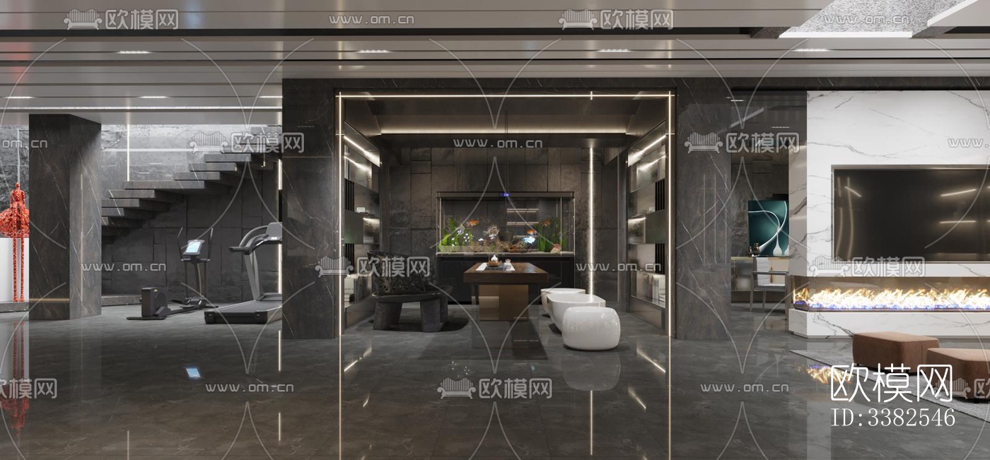 现代别墅效果图下载（渲染图8）