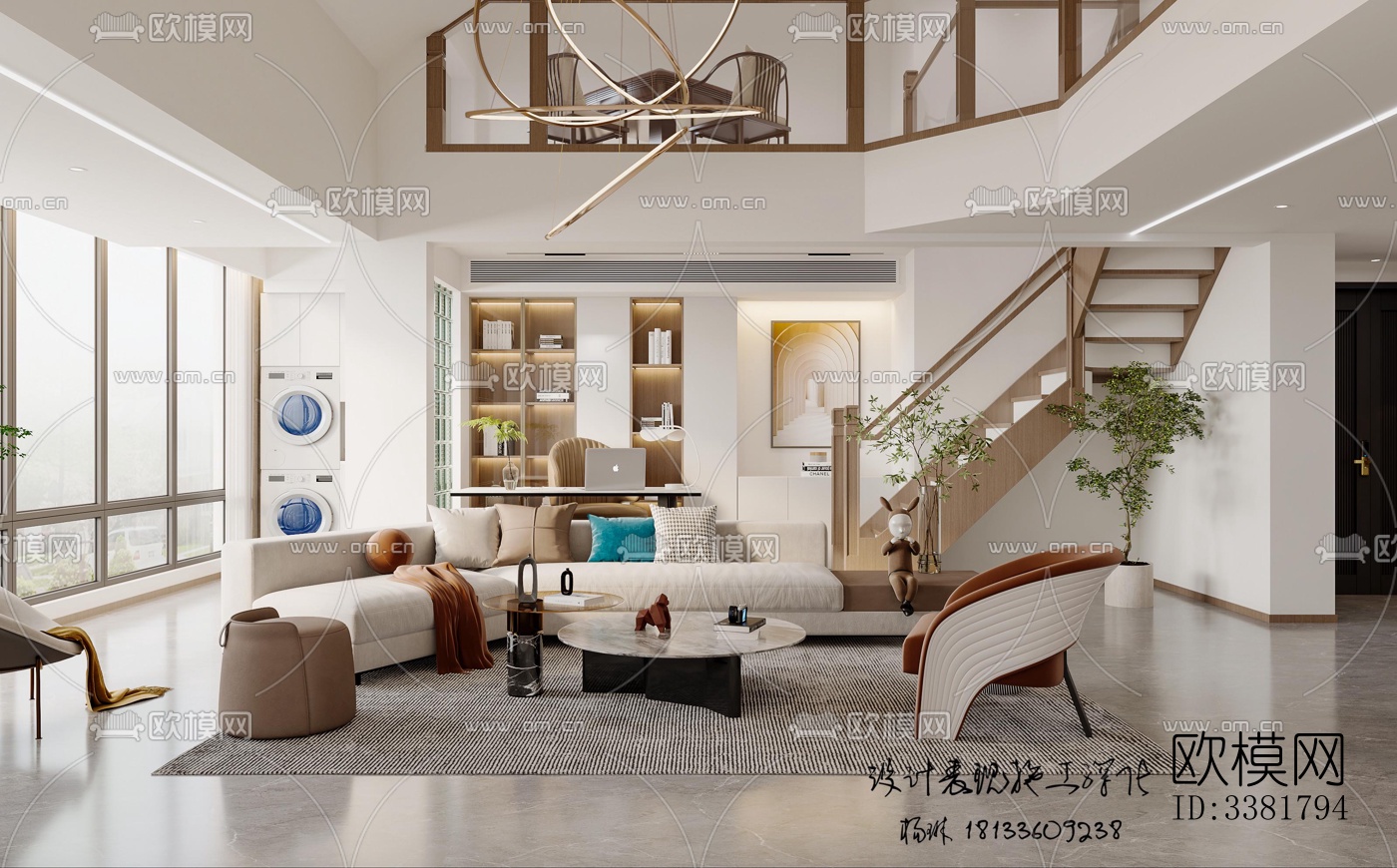 现代别墅效果图下载（渲染图4）