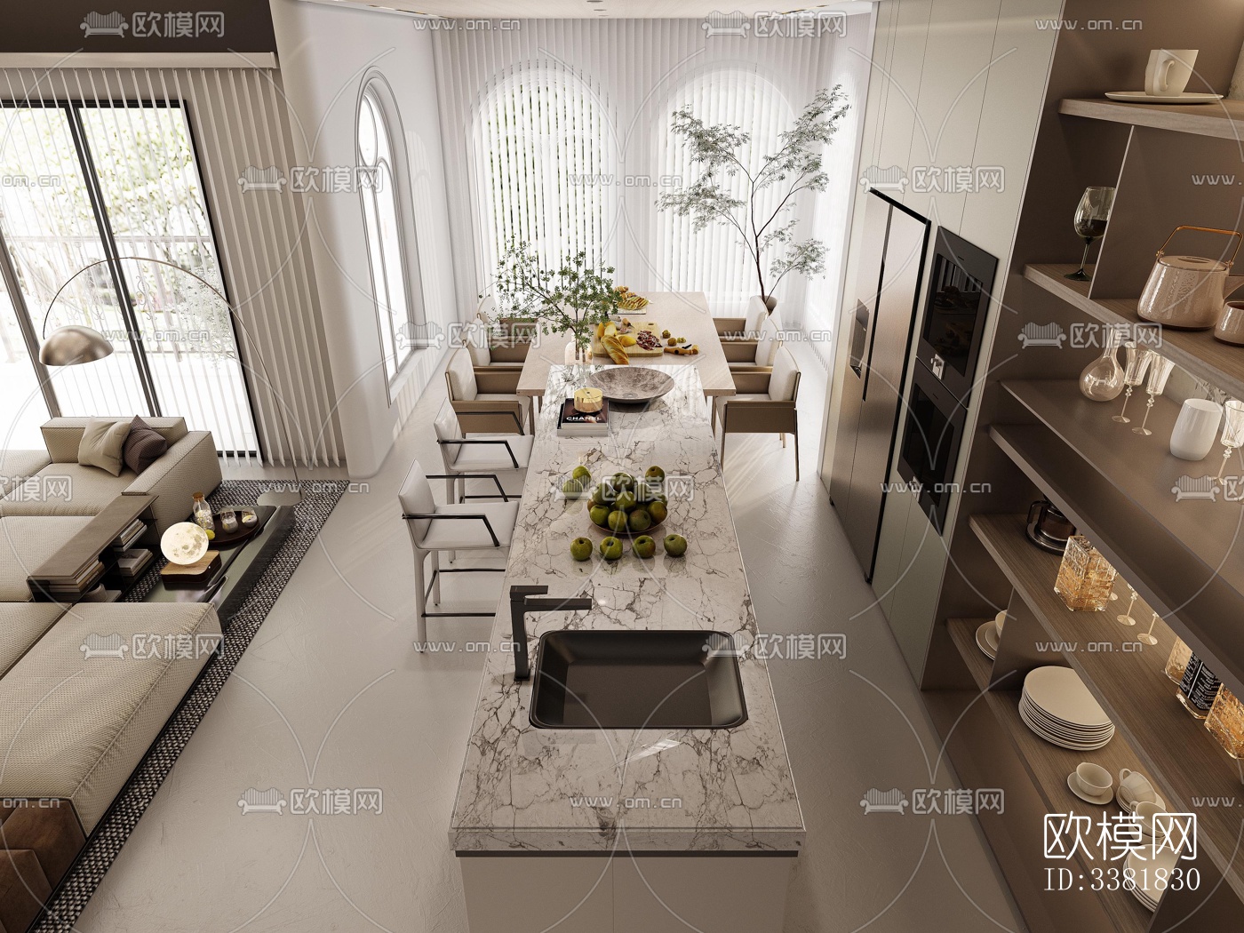 现代别墅效果图下载（渲染图3）