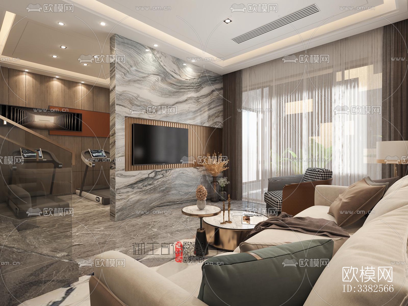 现代别墅效果图下载（渲染图9）