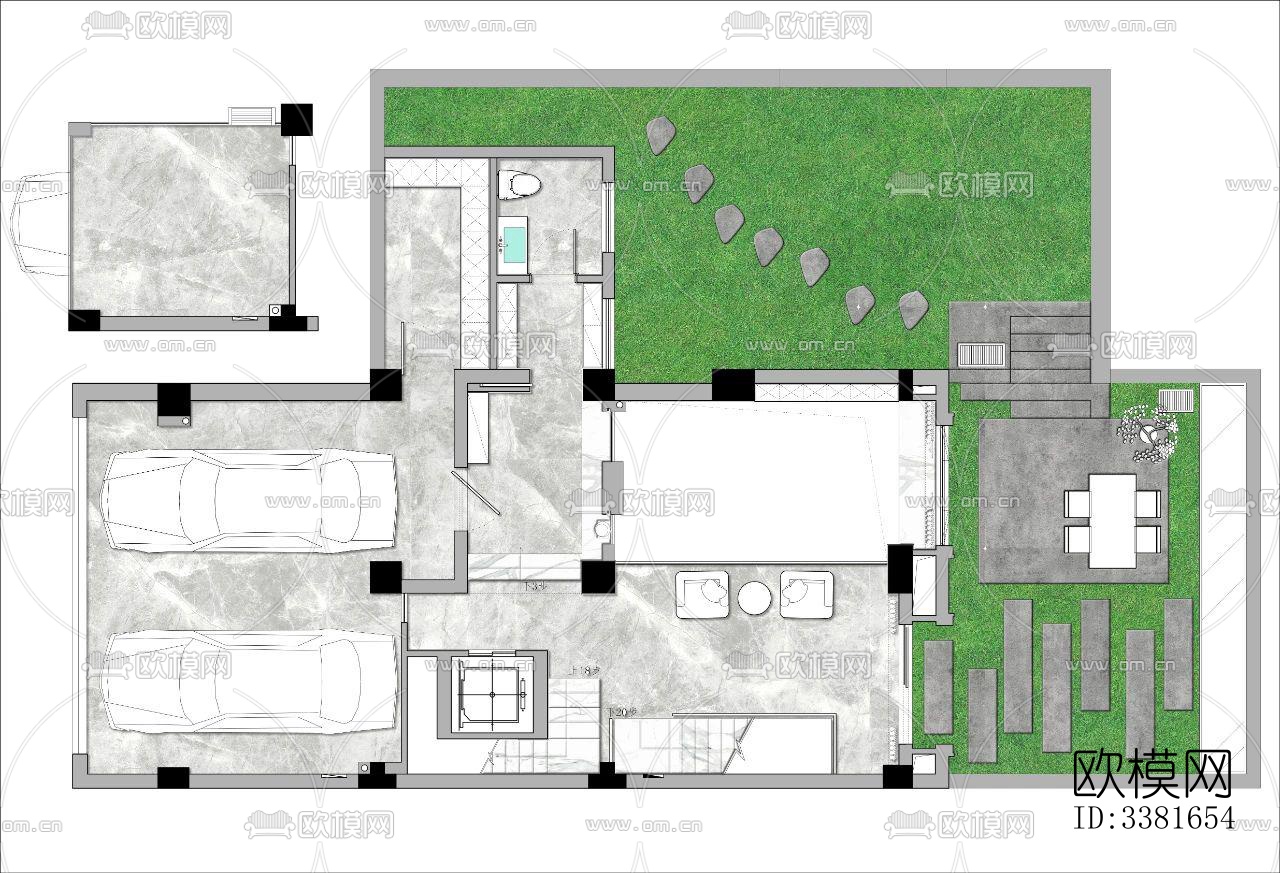 现代别墅效果图下载（渲染图16）