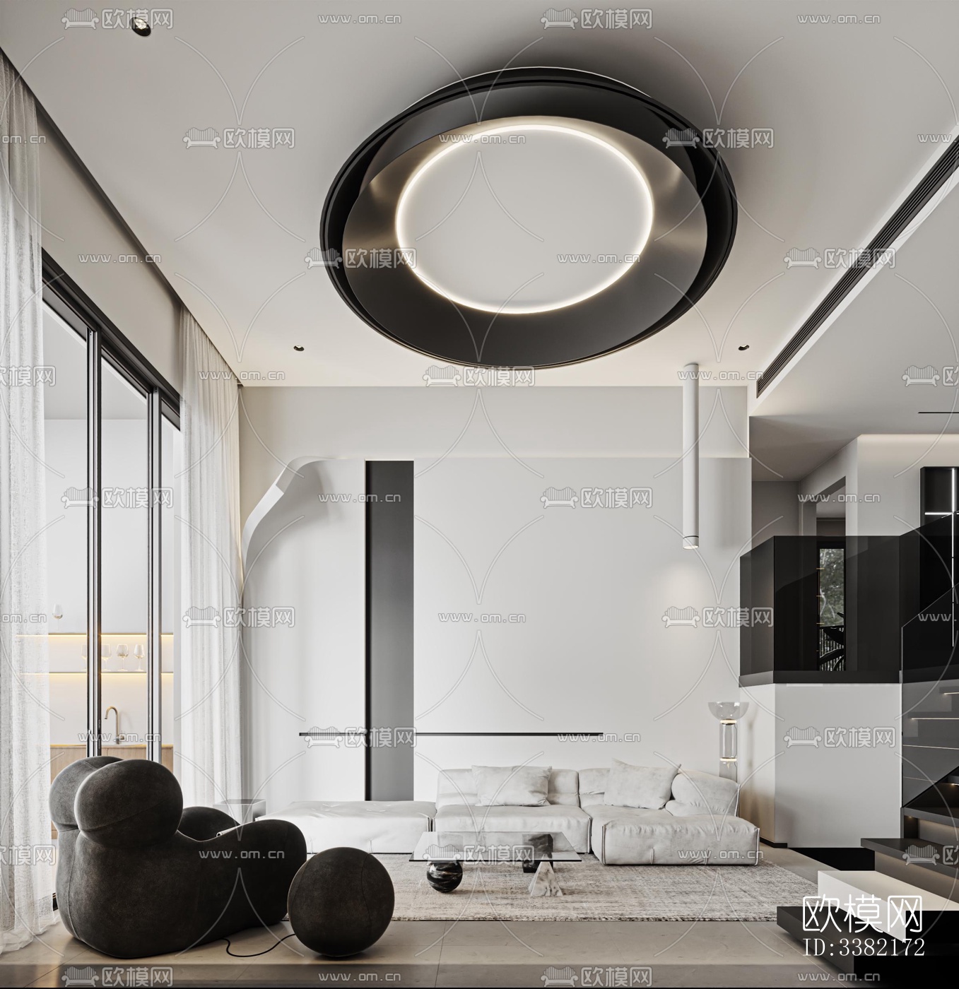 现代别墅效果图下载（渲染图2）