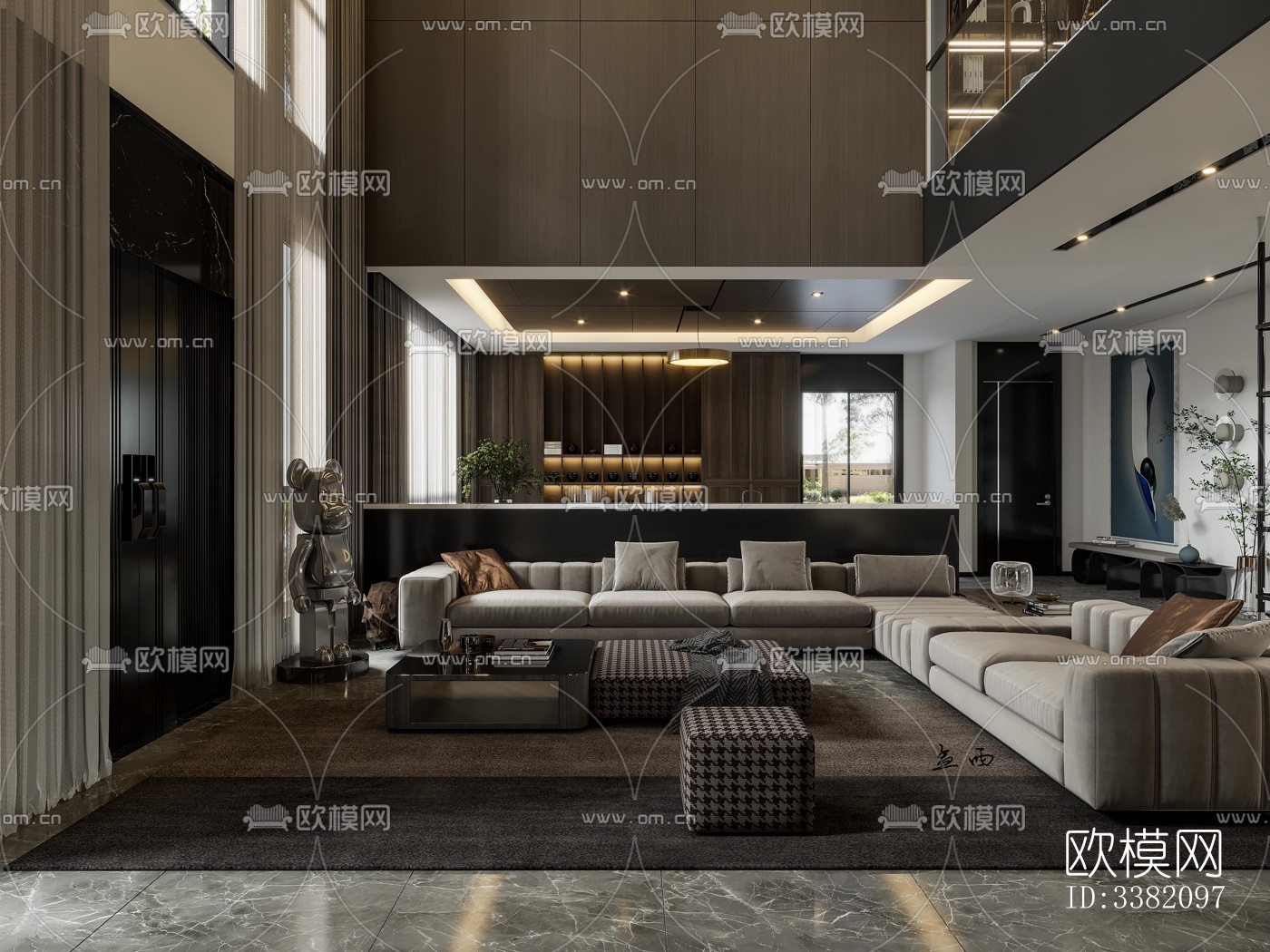 现代别墅效果图下载（渲染图1）