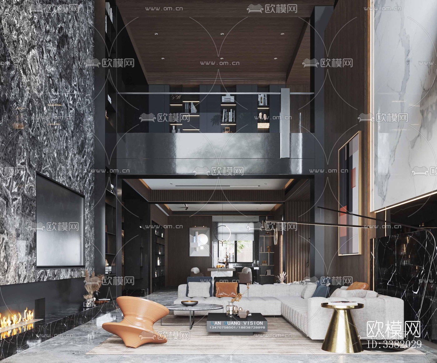 现代别墅效果图下载（渲染图1）