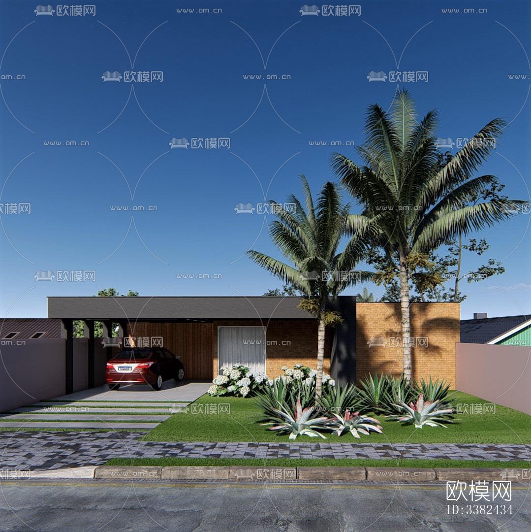 现代别墅效果图下载（渲染图3）