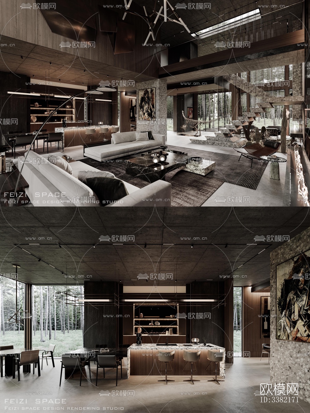 现代别墅效果图下载（渲染图8）