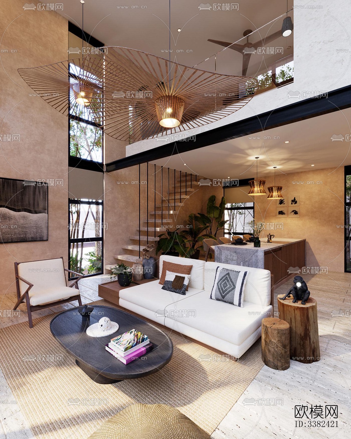 现代别墅效果图下载（渲染图7）