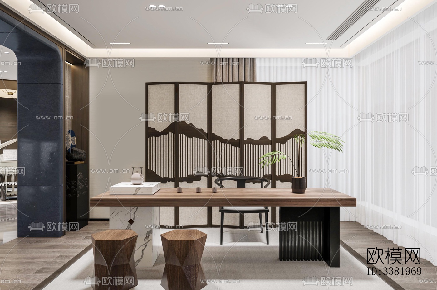 现代别墅效果图下载（渲染图7）