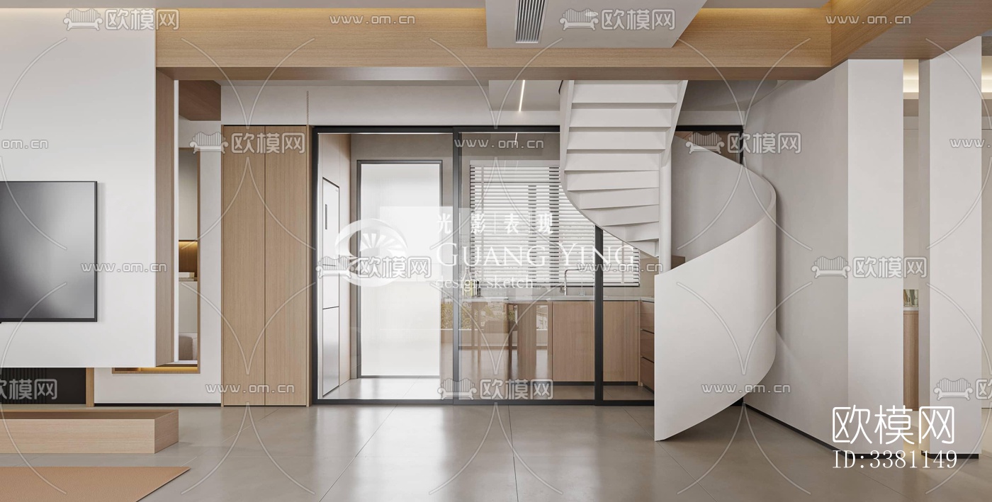 现代别墅效果图下载（渲染图1）