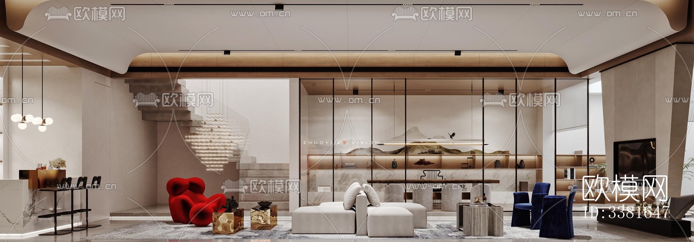 现代别墅效果图下载（渲染图6）